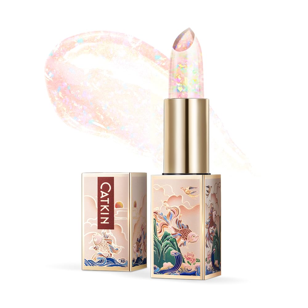 CATKIN Lip Balm Tinted Color Changing Lipstick Ultra Hydrating Lip Moistrurizer Chapstick with Vitamin E Nourishing For Cracked & Dry Lips 0.12 oz C07 Amethyst