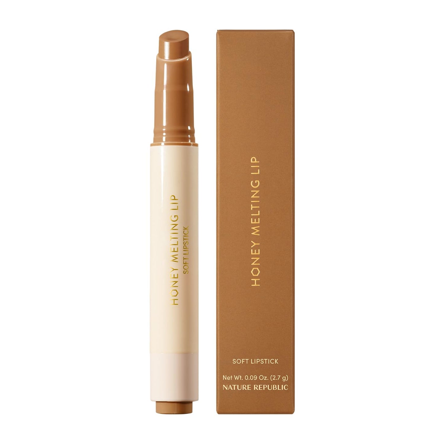 Nature Republic HONEY MELTING LIP (02 FIG) SOFT LIP STICK, Hydrating Gloss, Moisturizing balms, Sheer tint, Shine & Nude, Glowy Finish, korean make up
