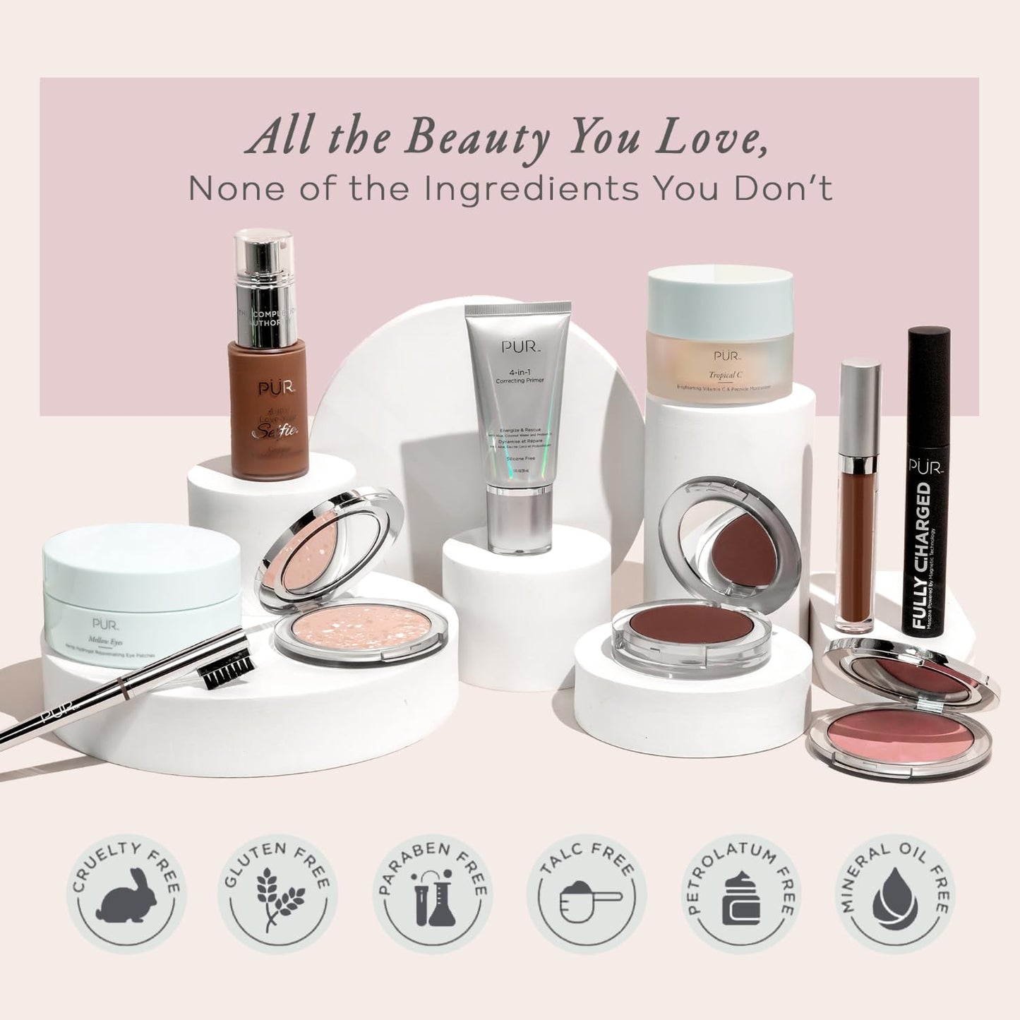 PÜR Beauty 4-in-1 Pressed Mineral Makeup SPF 15 Powder Foundation with Concealer & Finishing Powder- Medium to Full Coverage Foundation- Mineral-Based Powder- Cruelty-Free & Vegan Friendly