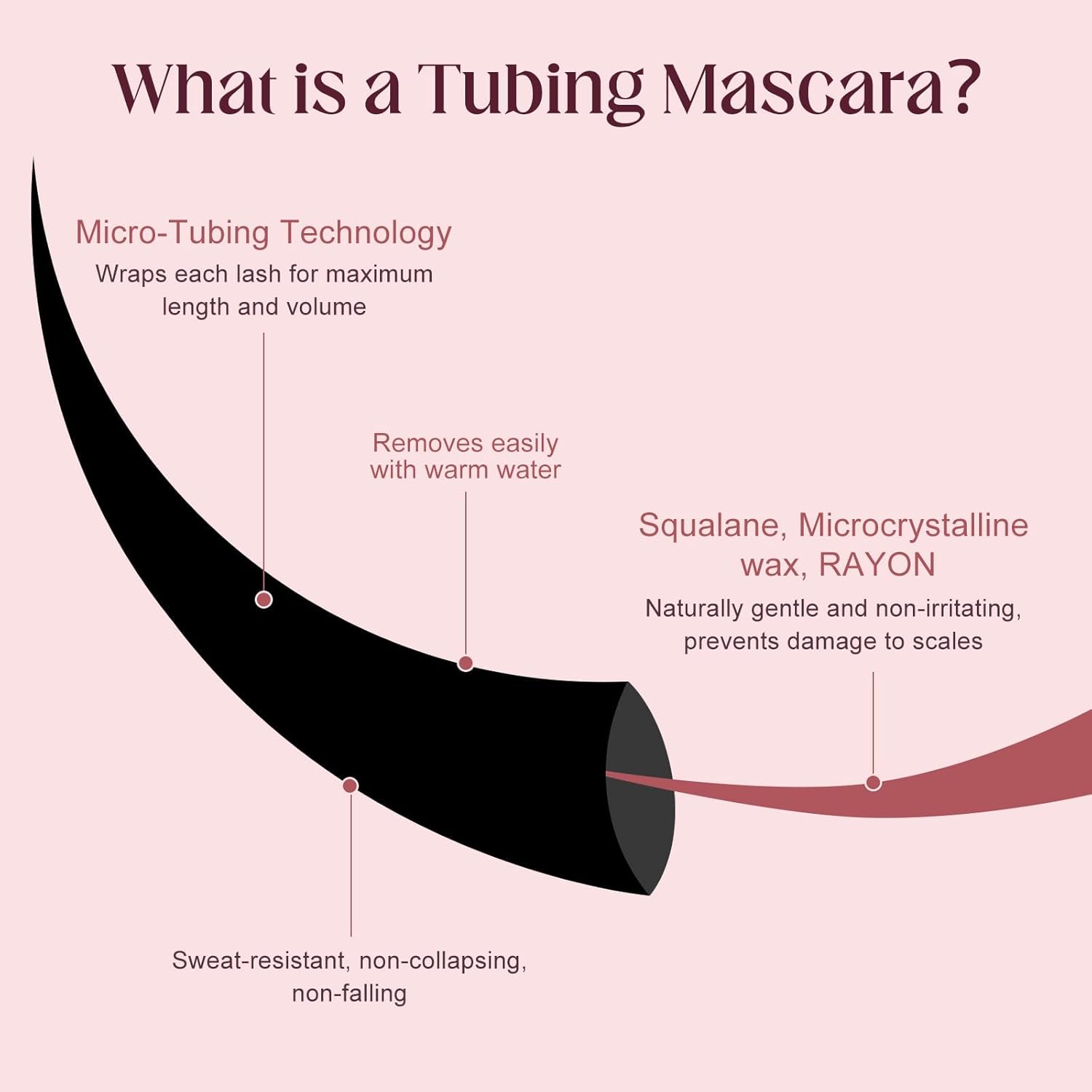 Unidollss Tubing Mascara Volume and Length Black Lengthening Long Lasting All Day, No Smudging, No Clumping, Washable Voluminous Tubing Mascara for 30+ Women, Gluten-free Safe for Sensitive Eyes