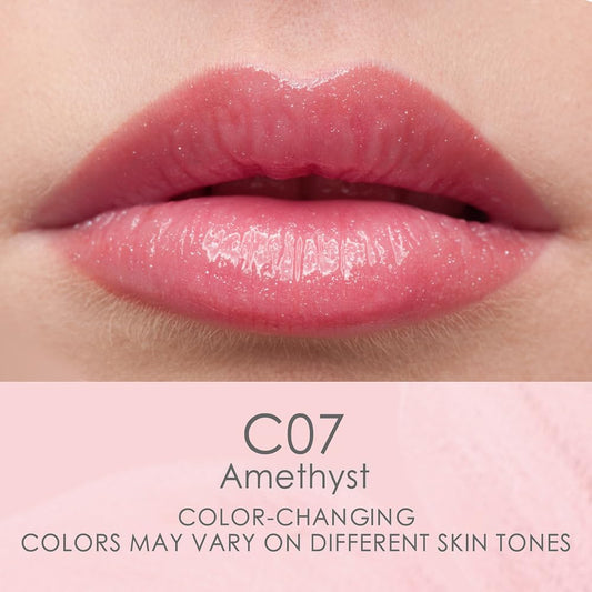 CATKIN Lip Balm Tinted Color Changing Lipstick Ultra Hydrating Lip Moistrurizer Chapstick with Vitamin E Nourishing For Cracked & Dry Lips 0.12 oz C07 Amethyst
