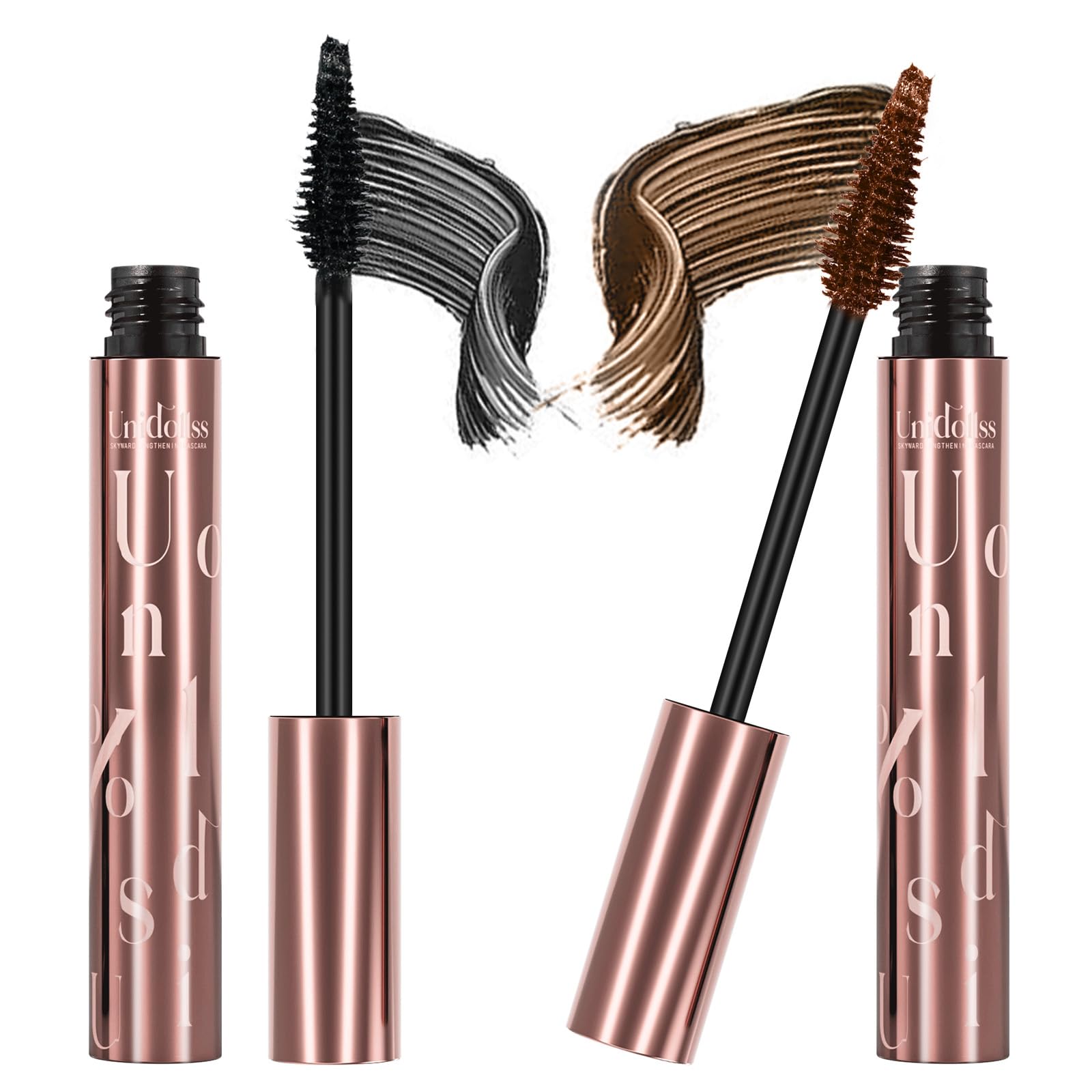 Unidollss Tubing Mascara Volume and Length Black Lengthening Long Lasting All Day, No Smudging, No Clumping, Washable Voluminous Tubing Mascara for 30+ Women, Gluten-free Safe for Sensitive Eyes