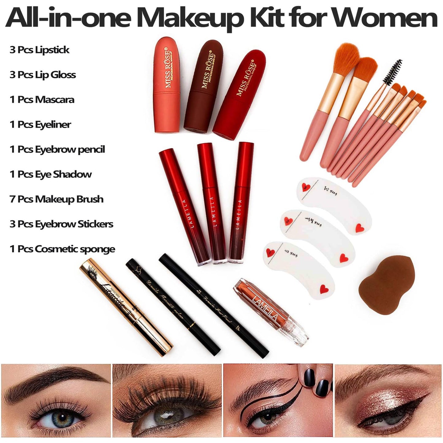132 Color All- In- One Makeup For Women Full Kit,Professional Makeup Kit,Makeup Gift Set for Women