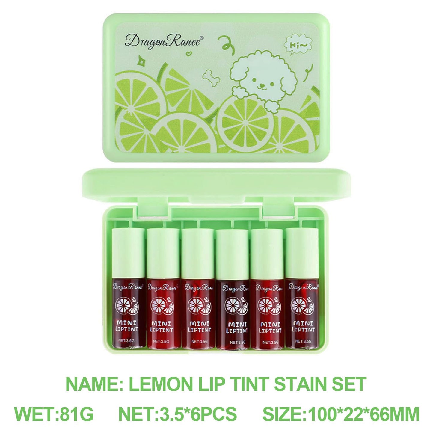 Eakroo 6 Colors Lip Tint Stain Mini Liquid Lipstick, Korean Lip Gloss Moisturizing Natural, Multi-Use Lip and Cheek Tint
