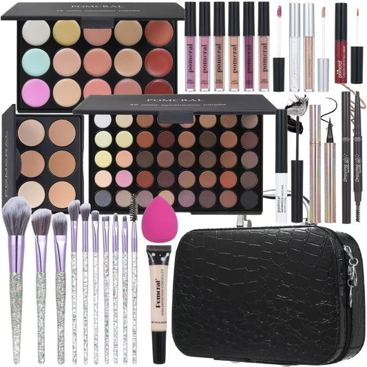 Makeup Kit For Girls,Full Makeup Set For Wonmen Includes 40 Colors Eyeshadow Palette Lip Gloss