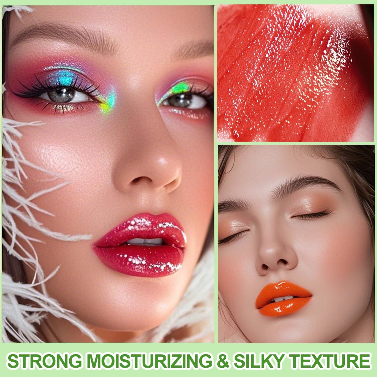 Eakroo 6 Colors Lip Tint Stain Mini Liquid Lipstick, Korean Lip Gloss Moisturizing Natural, Multi-Use Lip and Cheek Tint