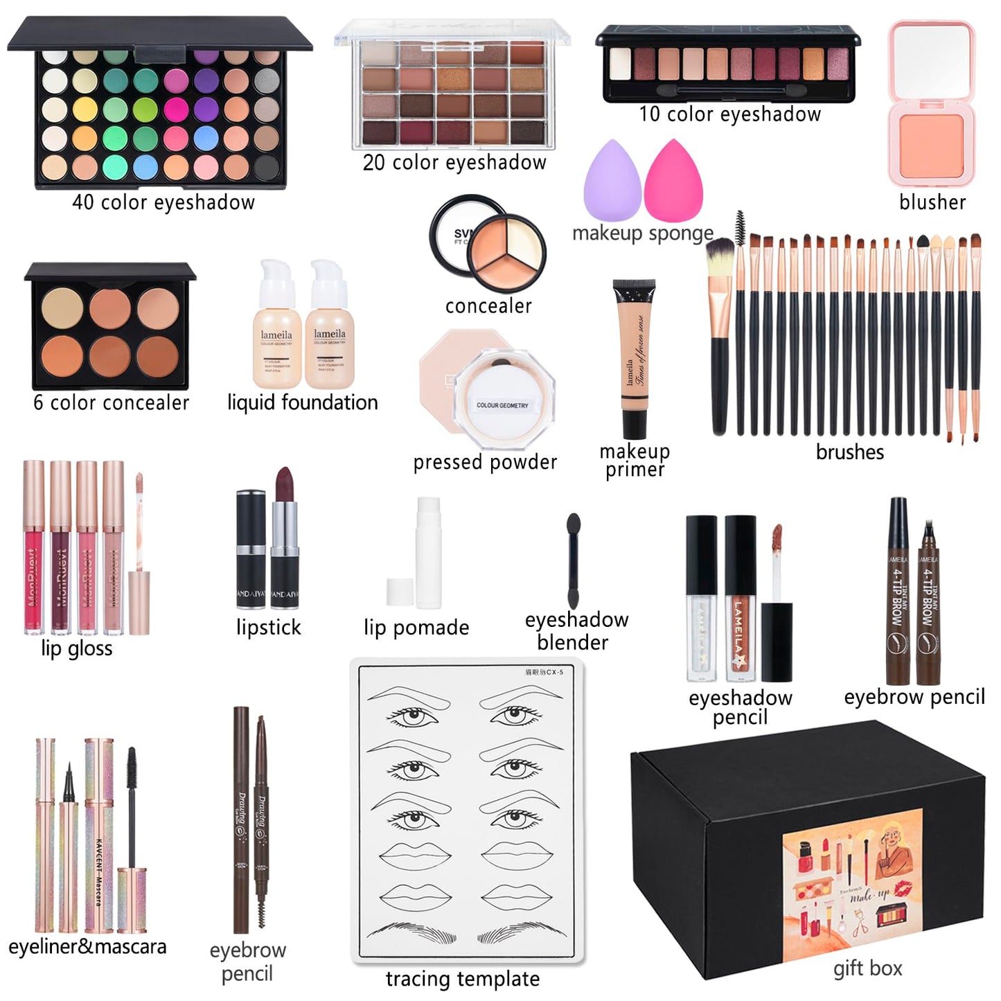 All in One Makeup Kit Makeup Kit for Women Full Kit Multipurpose Makeup