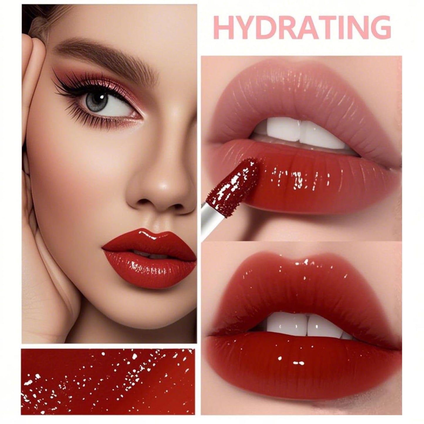Eakroo 6 Colors Lip Tint Stain Mini Liquid Lipstick, Korean Lip Gloss Moisturizing Natural, Multi-Use Lip and Cheek Tint